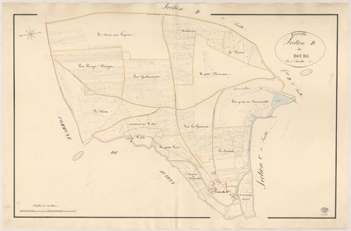 MEREVILLE. - Section D : Bourg (le), 3e feuille. 