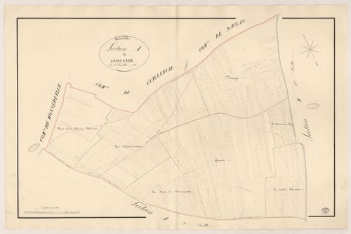 MEREVILLE. - Section A : Gossandu, 1ère feuille. 