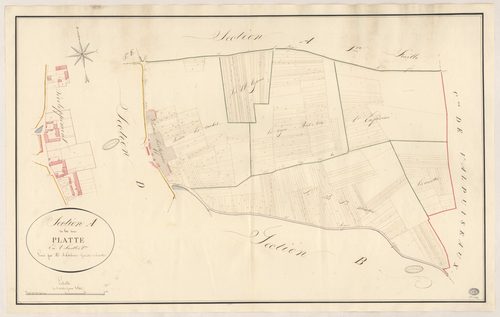 MESPUITS. - Section A : Rue Platte (la), 2e feuille. 