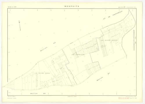 Plans minutes de conservation : MESPUITS : tableau d'assemblage, ech. 1/10000 (1934), sections A1, A2, B, C, ech. 1/2500 (1934) ; section D1, ech. 1/2500 (1934-1940) ; section D, ech. 1/1250 (1934-1978) ; sections ZA, ZB, ZC, ZD, ZE, ZF, ZH, ZI, ZK, ech. 