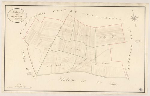 MESPUITS. - Section A : Rue Platte (la), 1ère feuille. 