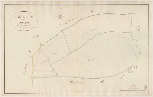 MILLY-LA-FORET. - Section H : Monceau, 1ère feuille. 