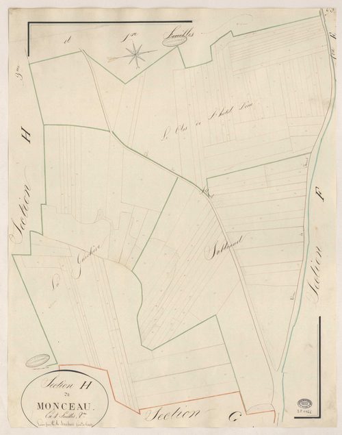MILLY-LA-FORET. - Section H : Monceau, 2e feuille. 