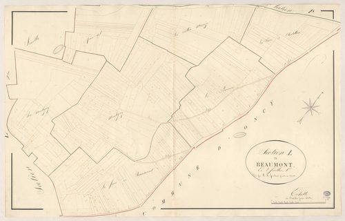 MILLY-LA-FORET. - Section L : Beaumont, 1ère feuille. 