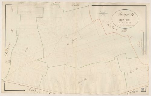 MILLY-LA-FORET. - Section H : Monceau, 3e feuille. 