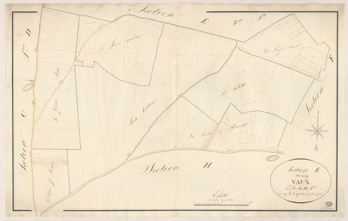 MILLY-LA-FORET. - Section E : Longs Veaux (les), 3e feuille. 