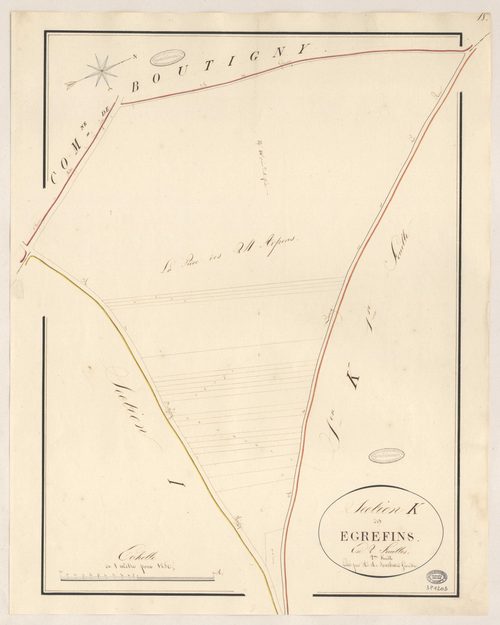 MOIGNY. - Section K : Egrefins (les), 2e feuille. 