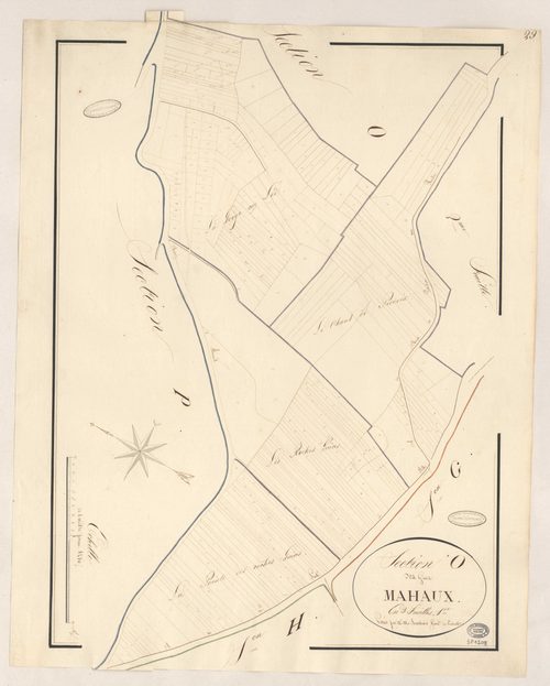 MOIGNY. - Section O : Gros Mahaux (les), 1ère feuille. 