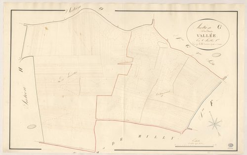 MOIGNY. - Section G : Chaude Vallée (la), 1ère feuille. 