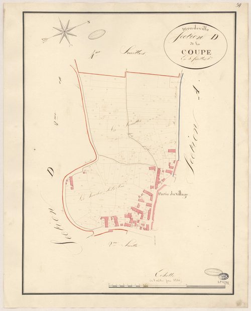 MONDEVILLE. - Section D : Coupe (la), 5e feuille. 