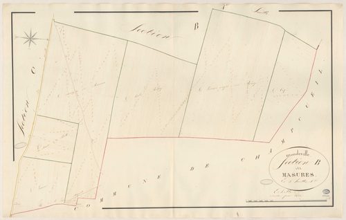 MONDEVILLE. - Section B : Masures (les), 5e feuille. 