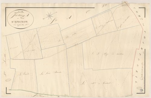 MONDEVILLE. - Section A : Bois d'Epignon (le), 4e feuille. 
