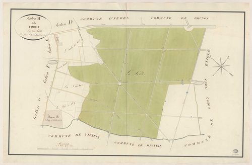 MONTGERON. - Section H : Forêt (la), 1ère feuille. 