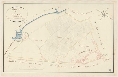 MONTGERON. - Section C : Village (le), 1ère feuille. 