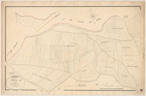 MONTLHERY. - Section A : Côte (la), 1ère feuille. 