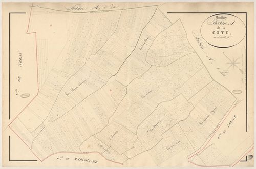 MONTLHERY. - Section A : Côte (la), 3e feuille. 