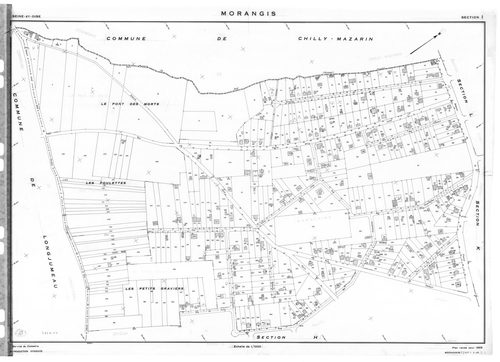 MORANGIS. - Cadastre révisé pour 1953 : plans de la section F, section I, [2 plans]. 
