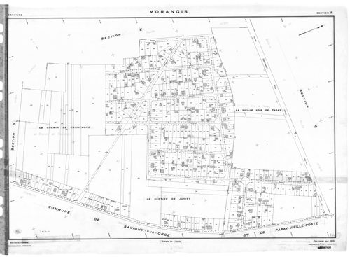 MORANGIS. - Cadastre révisé pour 1953 : plans de la section F, section I, [2 plans]. 