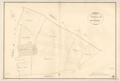 MORIGNY-CHAMPIGNY. - Section E : Bonvilliers, 1ère feuille. 
