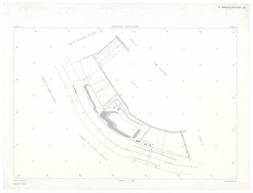 MORSANG-SUR-SEINE, plans minutes de conservation : tableau d'assemblage,1934, Ech. 1/10000 ; plans des sections A3, A5, 1934, Ech. 1/1250, sections A4, BU, 1934, Ech. 1/2500, sections AA, AC, AD, AE, AH, AI, 2001, Ech. 1/1000, section AB, 2001, Ech. 1/200