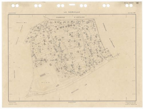 NORVILLE (LA), plans minutes de conservation : tableau d'assemblage,1959, Ech. 1/10000 ; plans des sections ZA, 1955, Ech. 1/2000, sections Cu, B1, B2, 1959, Ech. 1/2500, sections AB, AC, AD, AE, AH, 1959, Ech. 1/1000, sections AI, AK, 2005, Ech. 1/0,001.