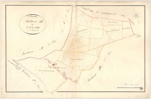 NORVILLE (LA). - Section B : Village (le), 1ère feuille. 