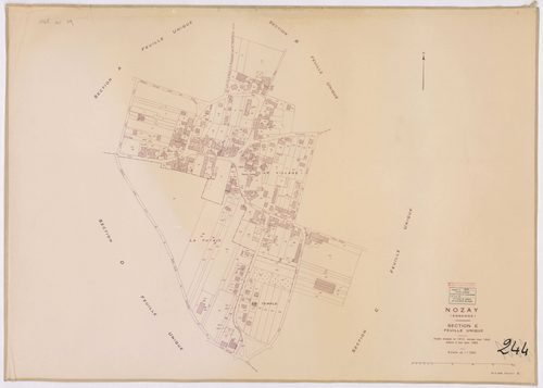 NOZAY. - Plan révisé pour 1942, à jour pour 1975 (2ème édition) : plans du tableau d'assemblage, des sections B dite de Lunézy, C et E ; plan révisé pour 1942, à jour pour 1978 (3ème édition) : plans des sections A dite de Villarceaux, D dite du Long réag
