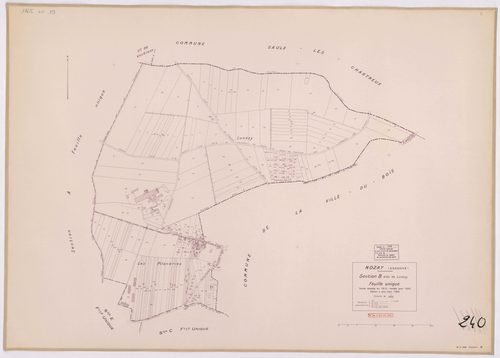 NOZAY. - Plan révisé pour 1942, à jour pour 1975 (2ème édition) : plans du tableau d'assemblage, des sections B dite de Lunézy, C et E ; plan révisé pour 1942, à jour pour 1978 (3ème édition) : plans des sections A dite de Villarceaux, D dite du Long réag