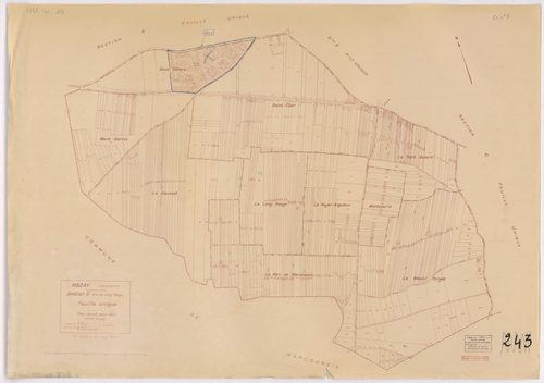NOZAY. - Plan révisé pour 1942, à jour pour 1975 (2ème édition) : plans du tableau d'assemblage, des sections B dite de Lunézy, C et E ; plan révisé pour 1942, à jour pour 1978 (3ème édition) : plans des sections A dite de Villarceaux, D dite du Long réag