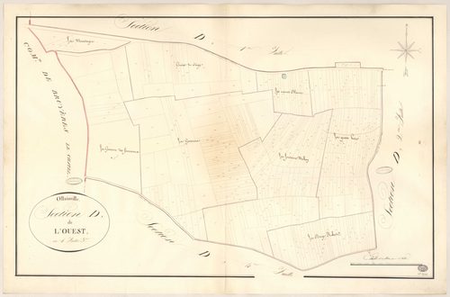 OLLAINVILLE. - Section D : Ouest (l'), 3e feuille. 