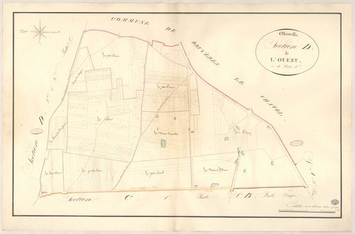 OLLAINVILLE. - Section D : Ouest (l'), 1ère feuille. 