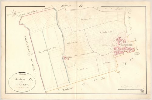 OLLAINVILLE. - Section D : Ouest (l'), 2e feuille. 