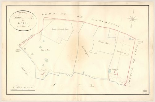 OLLAINVILLE. - Section A : Bois (les), 1ère feuille. 