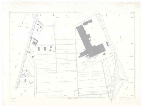 OLLAINVILLE, plans minutes de conservation : tableau d'assemblage,1938, Ech. 1/10000 ; plans des sections A1, A2, A3, B1, C1, D1, 1938, Ech. 1/2500, sections D3, D4, 1938, Ech. 1/1250, sections AA, AB, AC, AD, AE, AH, AI, AK, AL, AM, AN, AP, AR, 2000, Ech