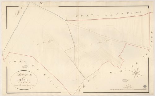ONCY-SUR-ECOLE. - Section E : Ménil (le), 1ère feuille. 