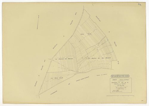 Plans minutes de conservation : ONCY-SUR-ECOLE : tableau d'assemblage n°1, ech. 1/10000 (1934), sections A1, A2, B1, B2, B3, C1, C2, C3, D1, D2, E1, E2, ech. 1/1250 (1934), NB, papier, 105x80 [13 plans]. 