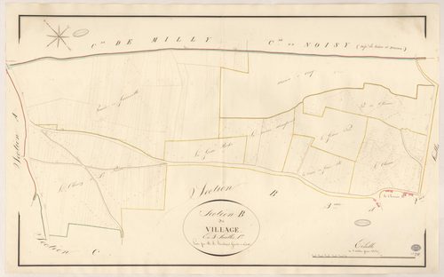 ONCY-SUR-ECOLE. - Section B : Village (le), 1ère feuille. 
