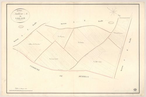 ORMOY. - Section A : Village (le), 2e feuille. 