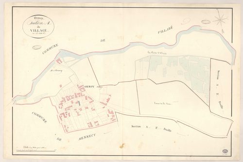 ORMOY. - Section A : Village (le), 1ère feuille. 