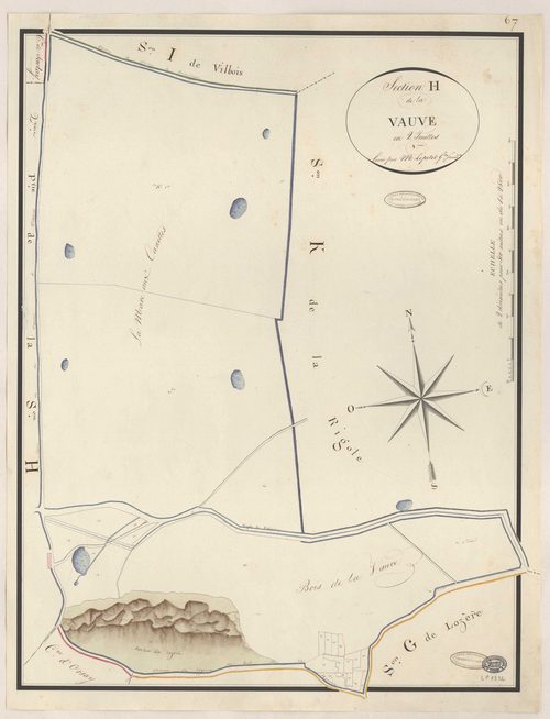 PALAISEAU. - Section H : Vauve (la), 1ère feuille. 