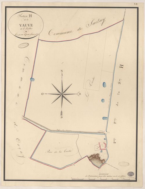 PALAISEAU. - Section H : Vauve (la), 2e feuille. 