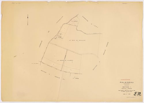 PALAISEAU. - Cadastre révisé pour 1965 : plan du tableau d'assemblage ; feuille renouvelée pour 1961 [remembrement partiel], à jour pour 1978 : plan de la section Y ; feuille renouvelée pour 1965, à jour pour 1978 (3ème, 4ème édition) : plans des sections