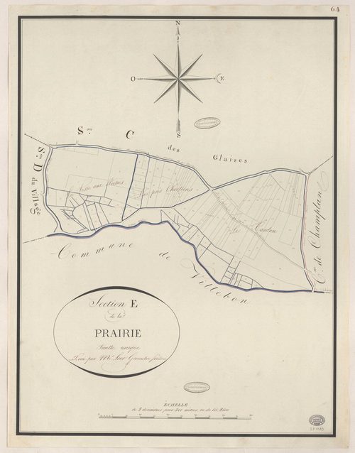 PALAISEAU. - Section E : Prairie (la). 