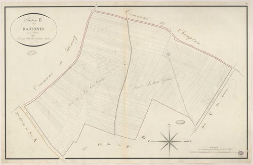 PALAISEAU. - Section B : Garennes (les), 2e feuille. 