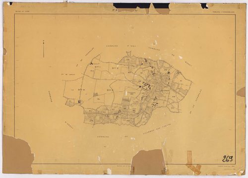 PALAISEAU. - Cadastre révisé pour 1965 : plan du tableau d'assemblage ; feuille renouvelée pour 1961 [remembrement partiel], à jour pour 1978 : plan de la section Y ; feuille renouvelée pour 1965, à jour pour 1978 (3ème, 4ème édition) : plans des sections