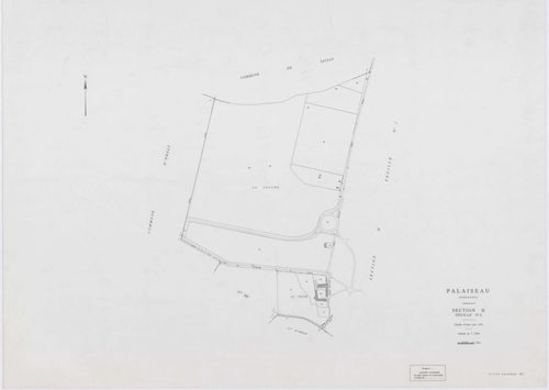 PALAISEAU, plans minutes de conservation : tableau d'assemblage,1965, Ech. 1/1000 ; plans des sections Y1, Y2, Z, 1961, Ech. 1/2000, sections AB, AC, AD, , AD, AE, AH, AI, AK, AL, AM, AN, AO, AP, AR, AS, AT, AV, AW, AX, AY, AZ, BC, BD, BE, BH, BI, BK, 196