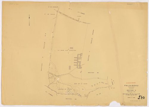 PALAISEAU. - Cadastre révisé pour 1965 : plan du tableau d'assemblage ; feuille renouvelée pour 1961 [remembrement partiel], à jour pour 1978 : plan de la section Y ; feuille renouvelée pour 1965, à jour pour 1978 (3ème, 4ème édition) : plans des sections