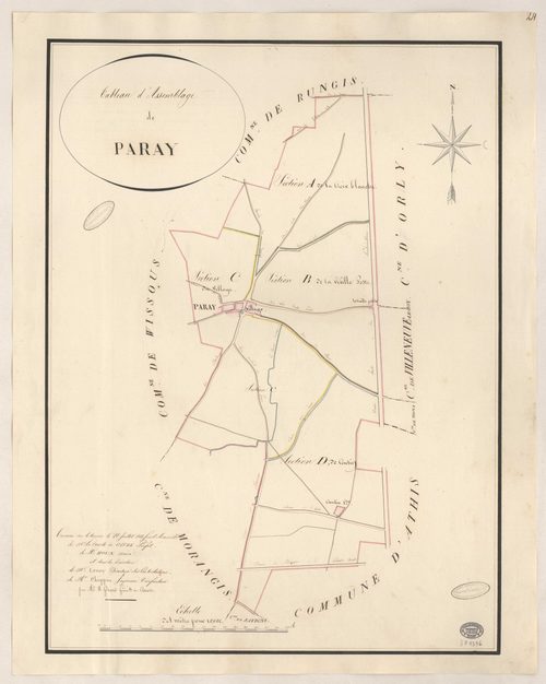 PARAY-VIEILLE-POSTE. - Plan d'assemblage. 