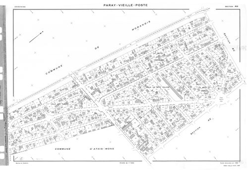 PARAY-VIEILLE-POSTE. - Cadastre révisé pour 1969 : plan du tableau d'assemblage ; cadastre renouvelé pour 1969 : plans de la section AB; section AC, section AD, section AE, section AH, [6 plans]. 