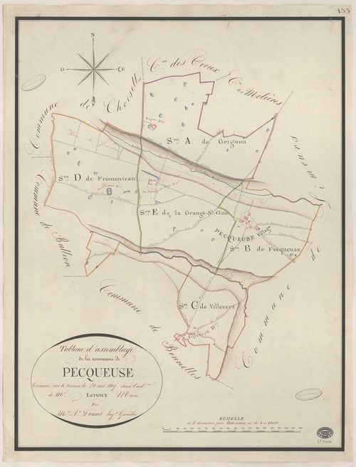 PECQUEUSE. - Plan d'assemblage. 